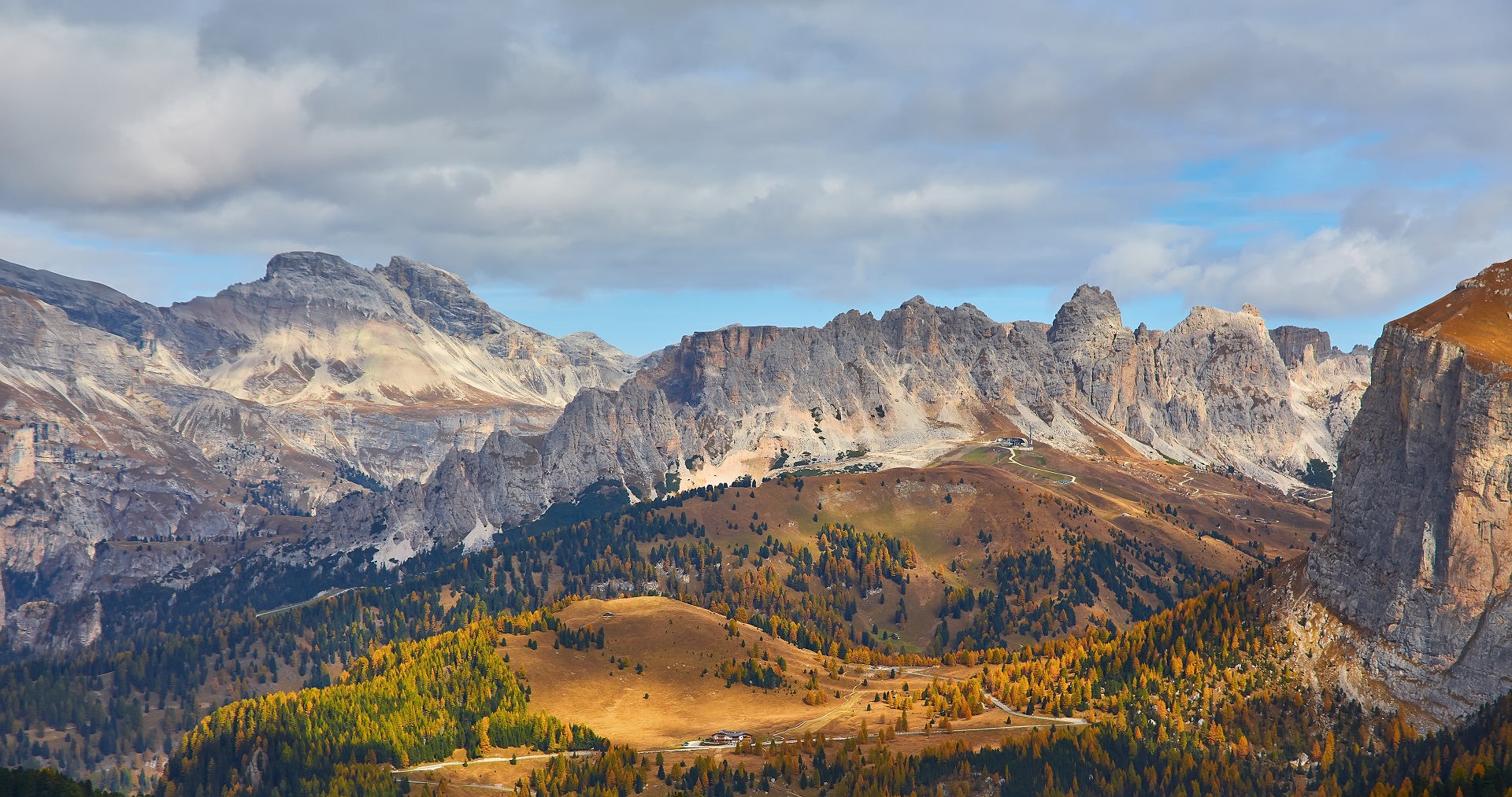 the beautiful Italian Dolomites an autumn day